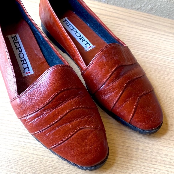 Vintage Women’s Loafers Leather Brown size 10 90s 80s Report - Picture 5 of 17